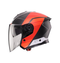 CABERG KASK OTWARTY JET OTWARTY FLYON II CARBON ADDICT CZARNY MAT/CZERWONY ROZMIAR M