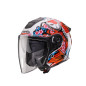 CABERG KASK OTWARTY JET OTWARTY FLYON II KOI BIAŁY/CZERWONY/POMARAŃCZOWY/NIEBIESKI ROZMIAR S