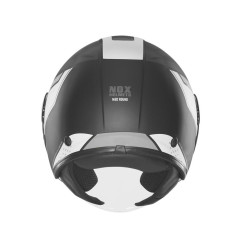 NOX KASK OTWARTY JET Z BLENDĄ N182 ROUND KOLOR CZARNY MAT/SREBRNY ROZMIAR S