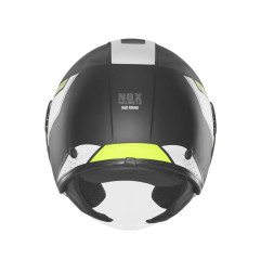NOX KASK OTWARTY JET Z BLENDĄ N182 ROUND KOLOR CZARNY MAT/ŻÓŁTY FLUO ROZMIAR M