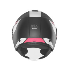 NOX KASK OTWARTY JET Z BLENDĄ N182 ROUND KOLOR CZARNY MAT/RÓŻOWY ROZMIAR M