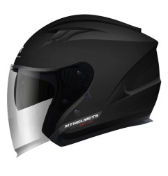 MT WYPRZEDAŻ KASK OTWARTY JET Z BLENDĄ AVENUE SOLID MATT BLACK KOLOR CZARNY MAT ROZMIAR XS