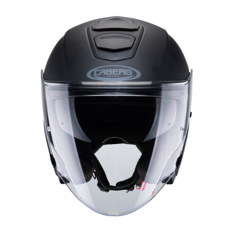 CABERG WYPRZEDAŻ KASK OTWARTY JET OTWARTY FLYON MATT BLACK KOLOR CZARNY MAT ROZMIAR XS (PINLOCK W ZESTAWIE)