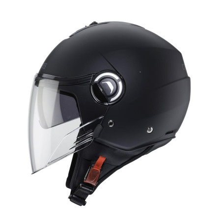 CABERG KASK OTWARTY JET Z BLENDĄ MODEL RIVIERA V4X SOLID KOLOR CZARNY MAT ROZMIAR S