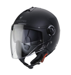 CABERG KASK OTWARTY JET Z BLENDĄ MODEL RIVIERA V4X SOLID KOLOR CZARNY MAT ROZMIAR M