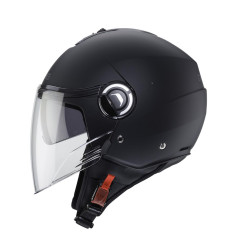 CABERG KASK OTWARTY JET Z BLENDĄ MODEL RIVIERA V4X SOLID KOLOR CZARNY MAT ROZMIAR M