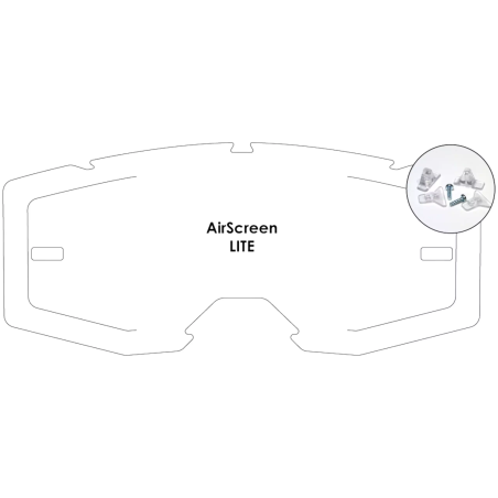Wizjer do gogli Airscreen Lite EX z blokadą Przeźroczysty hydrophobic