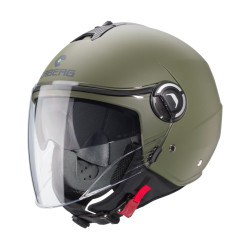 CABERG KASK OTWARTY JET Z BLENDĄ MODEL RIVIERA V4X SOLID KOLOR ZIELONY MAT - MILITARY GREEN ROZMIAR XL