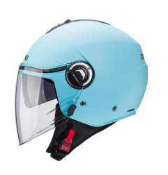 CABERG KASK OTWARTY JET Z BLENDĄ MODEL RIVIERA V4X SOLID KOLOR JASNY NIEBIESKI MAT ROZMIAR L