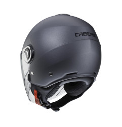 CABERG KASK OTWARTY JET Z BLENDĄ MODEL RIVIERA V4X SOLID KOLOR SZARY MAT - GUNMETAL ROZMIAR L