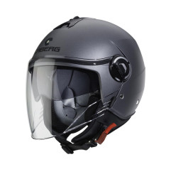 CABERG KASK OTWARTY JET Z BLENDĄ MODEL RIVIERA V4X SOLID KOLOR SZARY MAT - GUNMETAL ROZMIAR XL