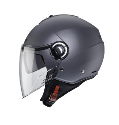 CABERG KASK OTWARTY JET Z BLENDĄ MODEL RIVIERA V4X SOLID KOLOR SZARY MAT - GUNMETAL ROZMIAR XXL