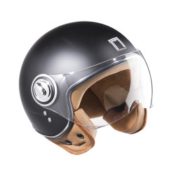 NOX PREMIUM KASK OTWARTY JET IDOL SOLID KOLOR CZARNY MAT ROZMIAR M