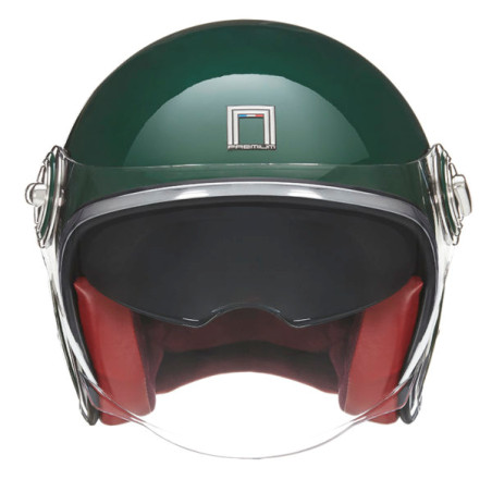 NOX PREMIUM KASK OTWARTY JET HERITAGE SOLID KOLOR ZIELONY POŁYSK ROZMIAR L