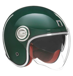 NOX PREMIUM KASK OTWARTY JET HERITAGE SOLID KOLOR ZIELONY POŁYSK ROZMIAR XL