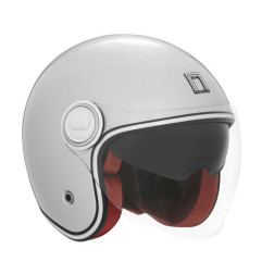 NOX PROMOCJA PREMIUM KASK OTWARTY JET HERITAGE SOLID KOLOR SREBRNY ROZMIAR XL