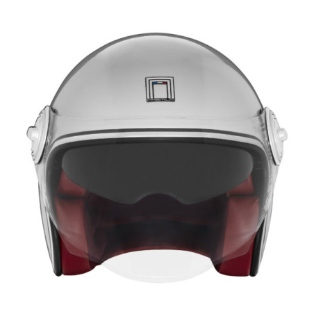 NOX PROMOCJA PREMIUM KASK OTWARTY JET HERITAGE SOLID KOLOR SREBRNY ROZMIAR XL