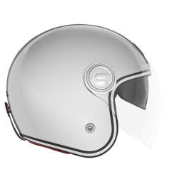 NOX PROMOCJA PREMIUM KASK OTWARTY JET HERITAGE SOLID KOLOR SREBRNY ROZMIAR XL