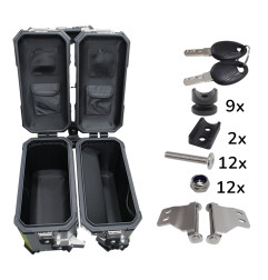 ZESTAW 3 KUFRÓW ALUMINIOWYCH QJ SRT 800S/SRT 800SX SRT900S SRT900SX SRT600SX SRT450RX SRT800RX