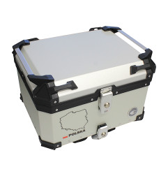 KUFER CENTRALNY ALUMINIOWY COOCASE 55L SREBRNY Z MAPĄ PL + TORBĄ WEWNĘTRZNĄ