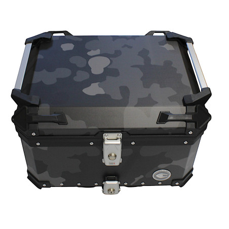KUFER CENTRALNY ALUMINIOWY COOCASE 55L SZARY CAMO Z TORBĄ WEWNĘTRZNĄ