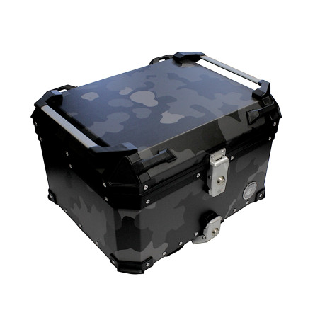 KUFER CENTRALNY ALUMINIOWY COOCASE 55L SZARY CAMO Z TORBĄ WEWNĘTRZNĄ