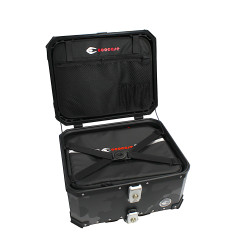 KUFER CENTRALNY ALUMINIOWY COOCASE 55L SZARY CAMO Z TORBĄ WEWNĘTRZNĄ