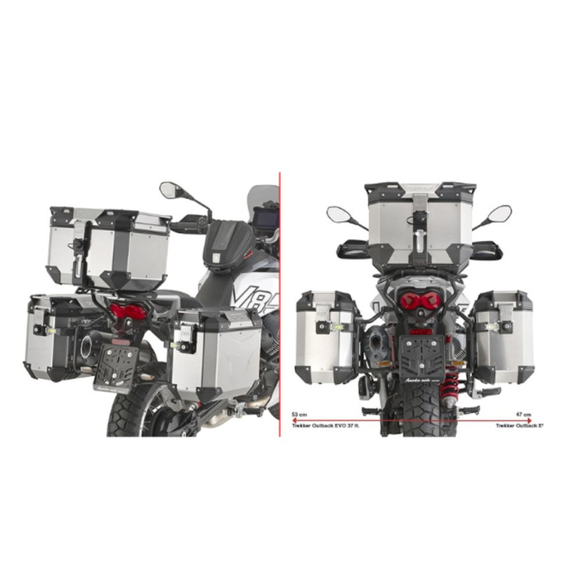 KAPPA STELAŻ KUFRÓW BOCZNYCH MONOKEY CAM SIDE MOTO GUZZI V85 TT '24-'25, - POD KUFRY KFR K'FORCE ORAZ KVG K'VOYAGER ALU