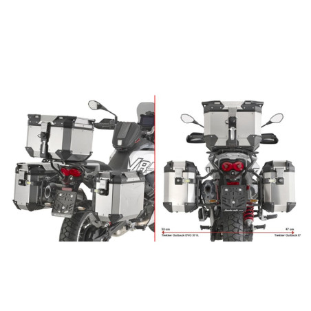 KAPPA STELAŻ KUFRÓW BOCZNYCH MONOKEY CAM SIDE MOTO GUZZI V85 TT '24-'25, - POD KUFRY KFR K'FORCE ORAZ KVG K'VOYAGER ALU