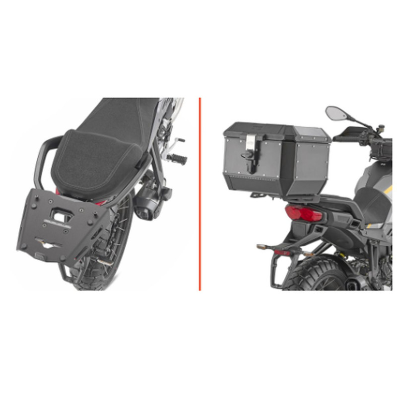 KAPPA STELAŻ KUFRA CENTRALNEGO (ANODOWANE ALUMINIUM) MOTO GUZZI STELVIO '24-'25 ALUMINIOWY MONOKEY