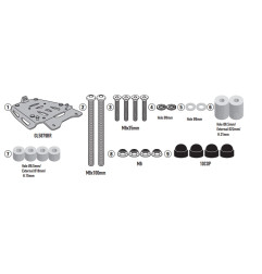 KAPPA STELAŻ KUFRA CENTRALNEGO (ANODOWANE ALUMINIUM) VOGE VALICO 900 DSX '24-'25 ALUMINIOWY MONOKEY