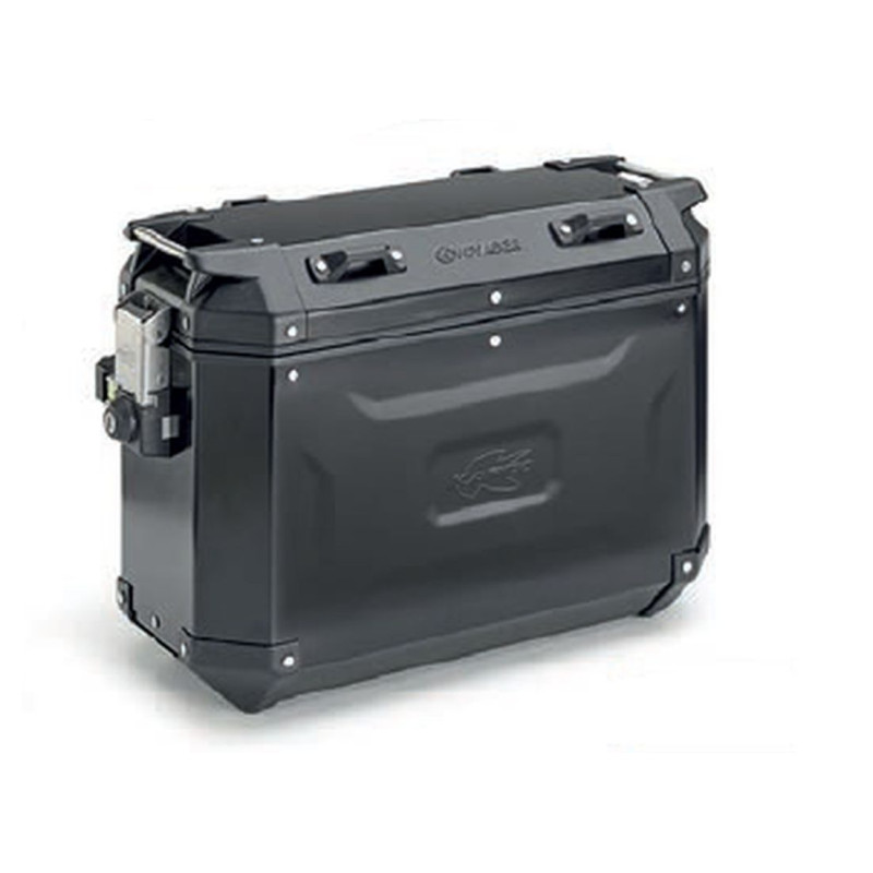 KAPPA KUFER BOCZNY 37L MONOKEY CAM SIDE KVG37B K'VOYAGER ALUMINIOWY LEWY KOLOR CZARNY ANODOWANY BLACK LINE - ZASTĘPUJE KFR37BL