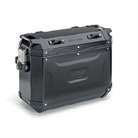 KAPPA KUFER BOCZNY 37L MONOKEY CAM SIDE KVG37B K'VOYAGER ALUMINIOWY PRAWY KOLOR CZARNY ANODOWANY BLACK LINE
