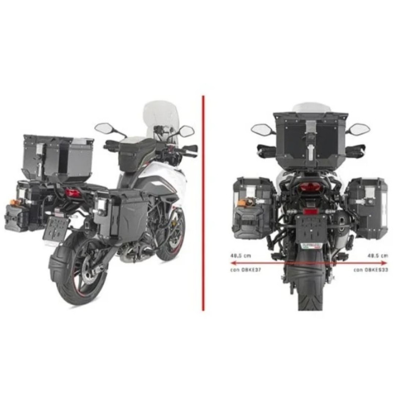 KAPPA STELAŻ KUFRÓW BOCZNYCH MONOKEY CAM SIDE BENELLI TRK 702 / X '23-'25 - POD KUFRY KVG K'VOYAGER ALU - PRAWY KVGS33 WCIĘTY