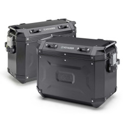 KAPPA KUFRY BOCZNE 37L PRAWY I 48L LEWY MONOKEY CAM SIDE KVG48B KVG37B K'VOYAGER ALUMINIOWE KOLOR CZARNY ANODOWANY BLACK LINE