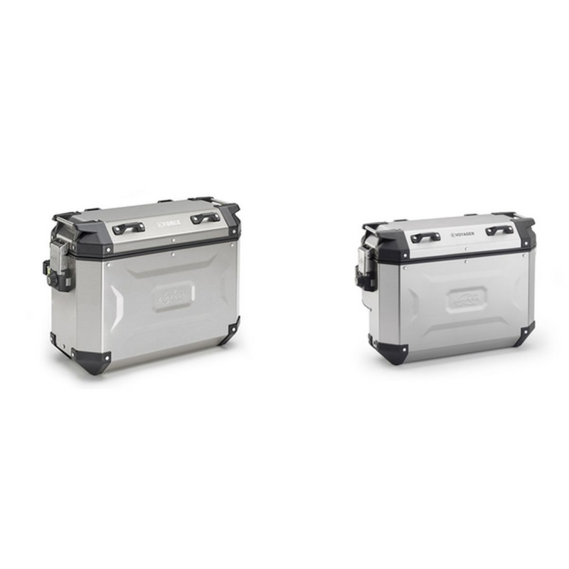 KAPPA KUFRY BOCZNE 48L MONOKEY CAM SIDE KVG48A K'VOYAGER ALUMINIOWE PRAWY / LEWY KOLOR SREBRNY