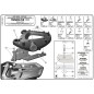 KAPPA STELAŻ KUFRA CENTRALNEGO YAMAHA FJR 1300 '06-'20 ( Z PŁYTĄ MONOKEY )