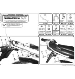 KAPPA STELAŻ KUFRA CENTRALNEGO YAMAHA TDM 850 (96-01) ( BEZ PŁYTY )