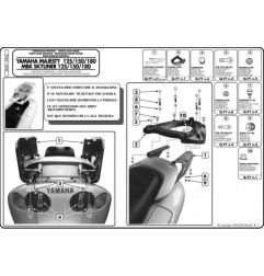 KAPPA STELAŻ KUFRA CENTRALNEGO YAMAHA MAJESTY 125/150/180 (01-11) ( BEZ PŁYTY )
