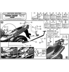 KAPPA STELAŻ KUFRA CENTRALNEGO HONDA CB 600 HORNET (98-02) ( BEZ PŁYTY )