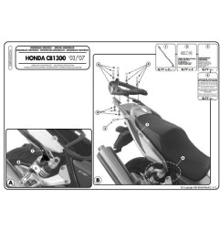 KAPPA STELAŻ KUFRA CENTRALNEGO HONDA CB 1300/S (03-09) ( BEZ PŁYTY )