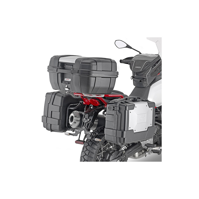 KAPPA STELAŻ KUFRÓW BOCZNYCH SZYBKIEGO MONTAŻU MONOKEY MOTO GUZZI V85 TT '19-'23 - RÓWNIEŻ POD KUFRY MONOKEY KMS K'MISSION ALU