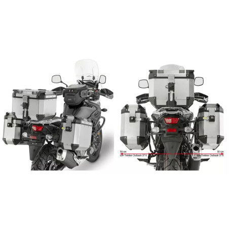 KAPPA STELAŻ KUFRÓW BOCZNYCH MONOKEY CAM SIDE SUZUKI DL 650 V-STROM '17-'24 - POD KUFRY KFR K'FORCE ORAZ KVG K'VOYAGER ALU