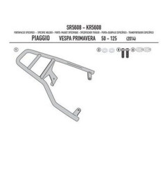 KAPPA STELAŻ KUFRA CENTRALNEGO PIAGGIO Vespa Primavera 50-125-150 (14-25), Vespa Sprint 50-125-150 (14-25) ( BEZ PŁYTY )