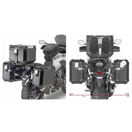 KAPPA STELAŻ KUFRÓW BOCZNYCH MONOKEY CAM SIDE HONDA CB 500 X (19-23) NX 500 '24-'25 POD KUFRY KFR K'FORCE ORAZ KVG K'VOYAGER ALU