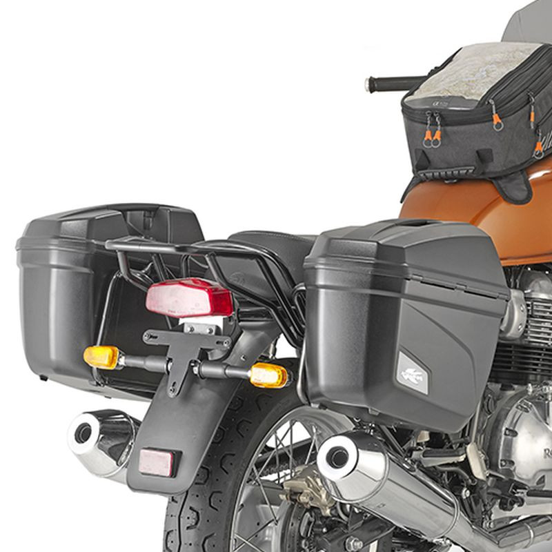 KAPPA STELAŻ KUFRÓW BOCZNYCH MONOKEY ROYAL ENFIELD INTERCEPTOR 650 '19-'25, - CZARNY