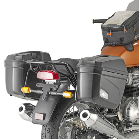 KAPPA STELAŻ KUFRÓW BOCZNYCH MONOKEY ROYAL ENFIELD INTERCEPTOR 650 '19-'25, - CZARNY