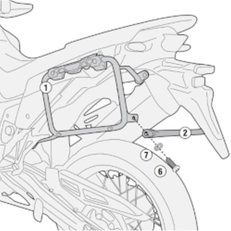 KAPPA STELAŻ KUFRÓW BOCZNYCH MONOKEY HONDA XL 750 Transalp '23-'25 - RÓWNIEŻ POD KUFRY MONOKEY KMS K'MISSION ALU