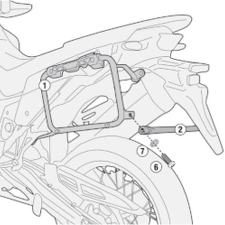 KAPPA STELAŻ KUFRÓW BOCZNYCH MONOKEY HONDA XL 750 Transalp '23-'25 - RÓWNIEŻ POD KUFRY MONOKEY KMS K'MISSION ALU