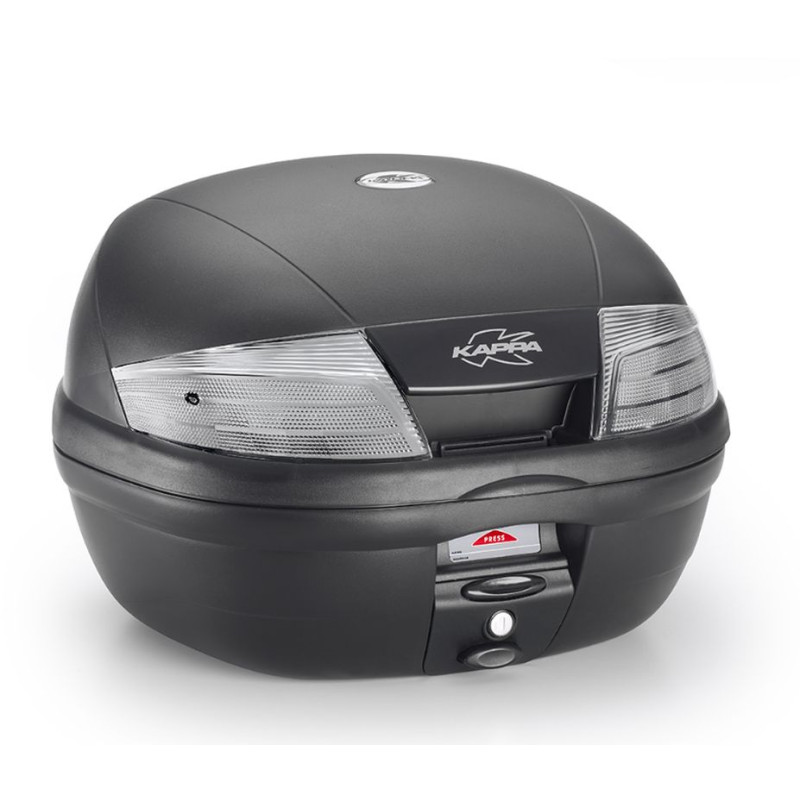 KAPPA KUFER CENTRALNY 35L MONOLOCK K35NT2 ACTION Z BIAŁYMI ODBLASKAMI ( ZAWIERA PŁYTĘ ) (K35NT2) - ZASTĘPUJE K35NT